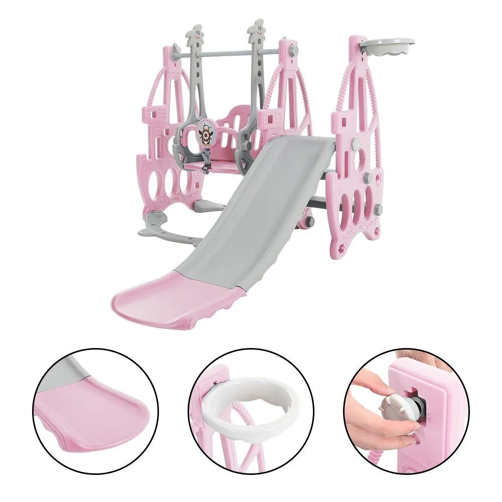 153cm W 3 in 1 Kids Swing and Slide Set Toddler Climber Playset