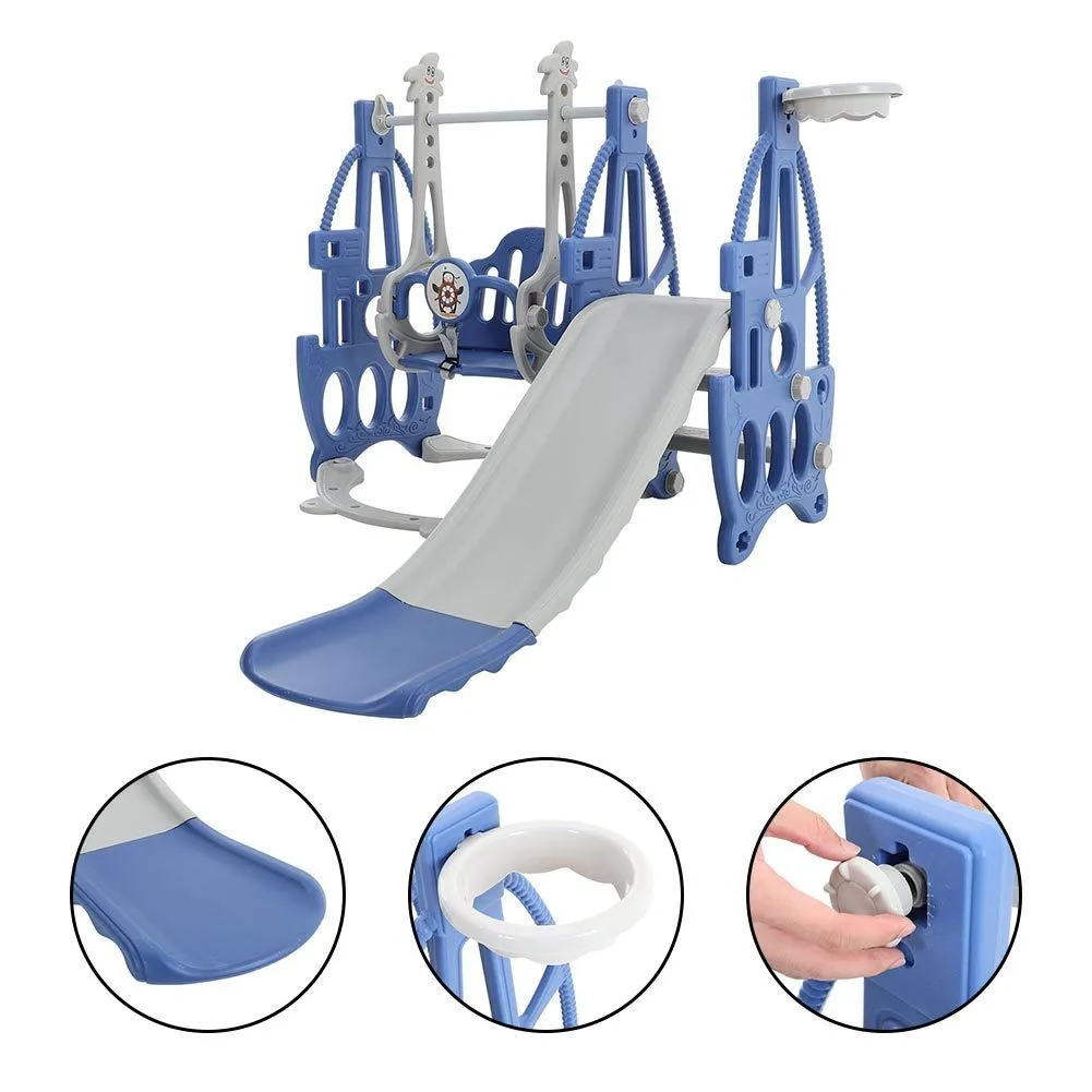 153cm W 3 in 1 Kids Swing and Slide Set Toddler Climber Playset