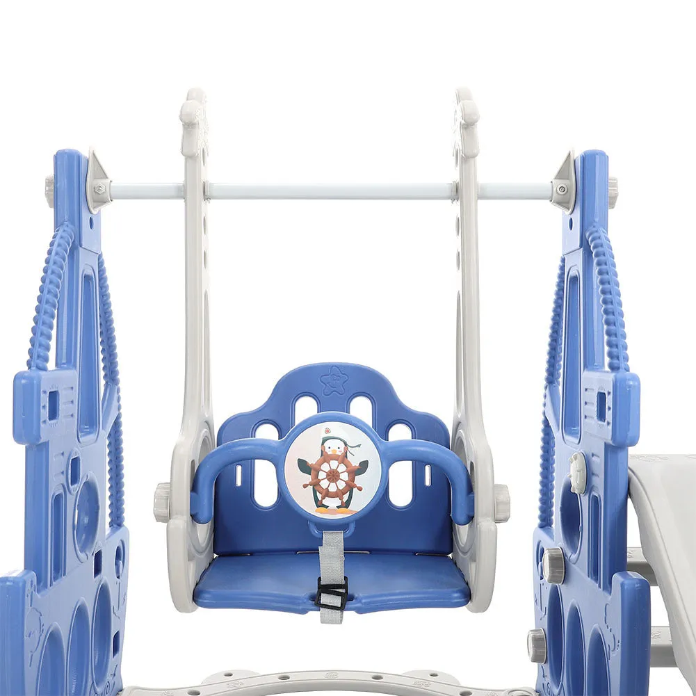 153cm W 3 in 1 Kids Swing and Slide Set Toddler Climber Playset