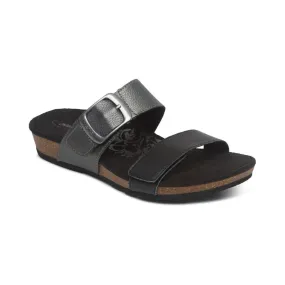 Aetrex Women's Daisy Adjustable Slide Black SC540