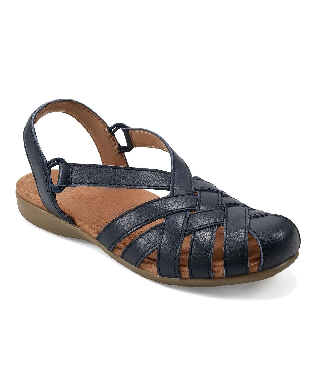 Berri Earth Women's Woven Open Heel Round Toe Casual Sandals