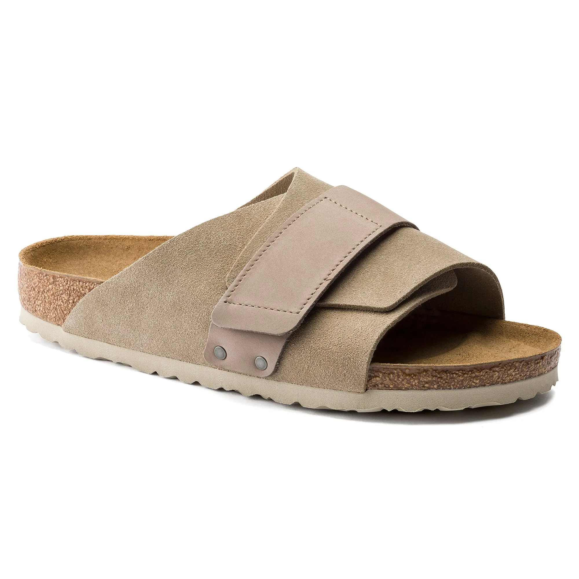 Birkenstock Kyoto Nubuck/Suede Leather Color: Taupe