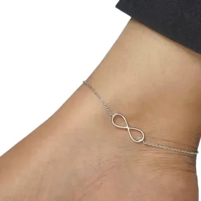 Dainty Silver Infinity Anklet