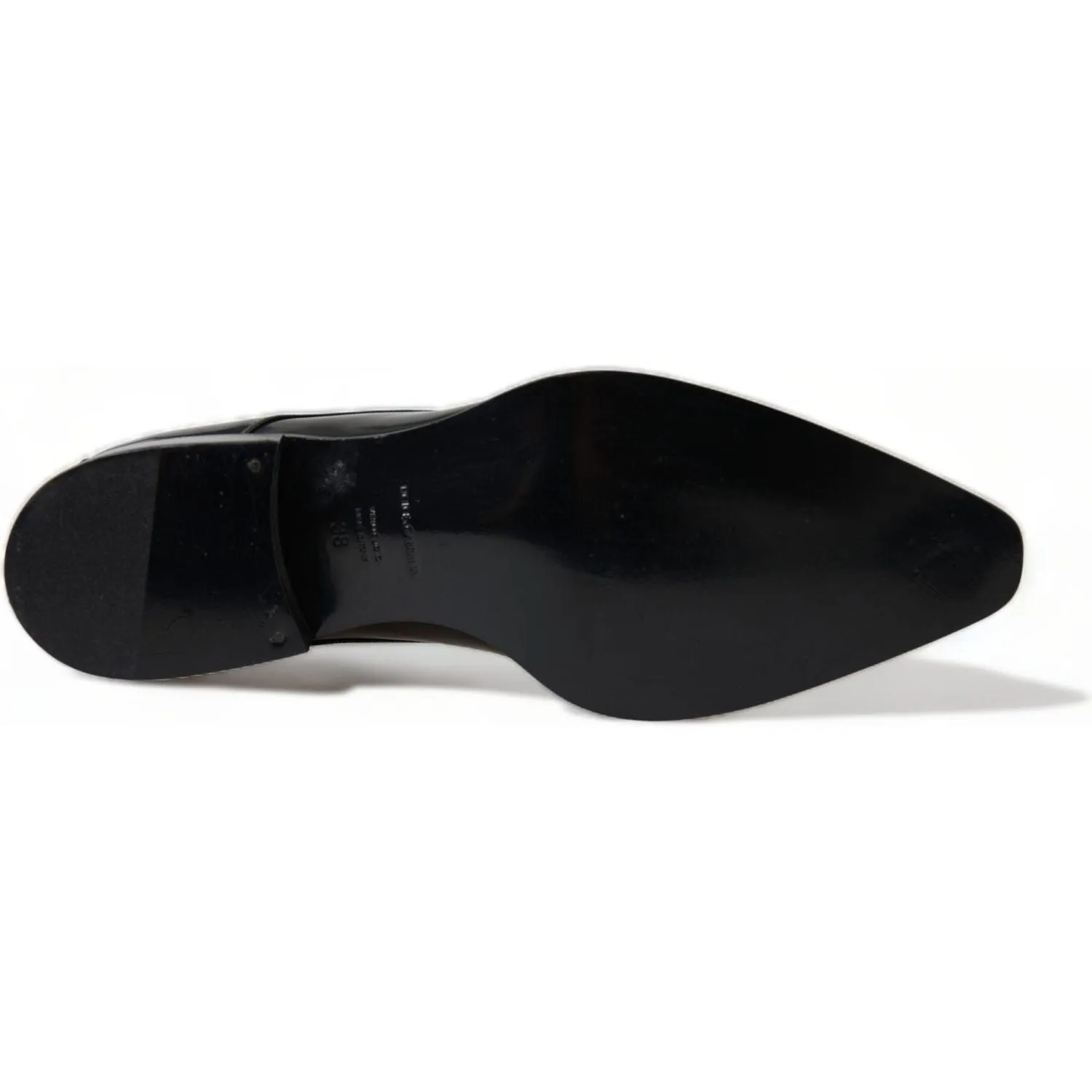 Dolce & Gabbana Elegant Black Leather Formal Flats