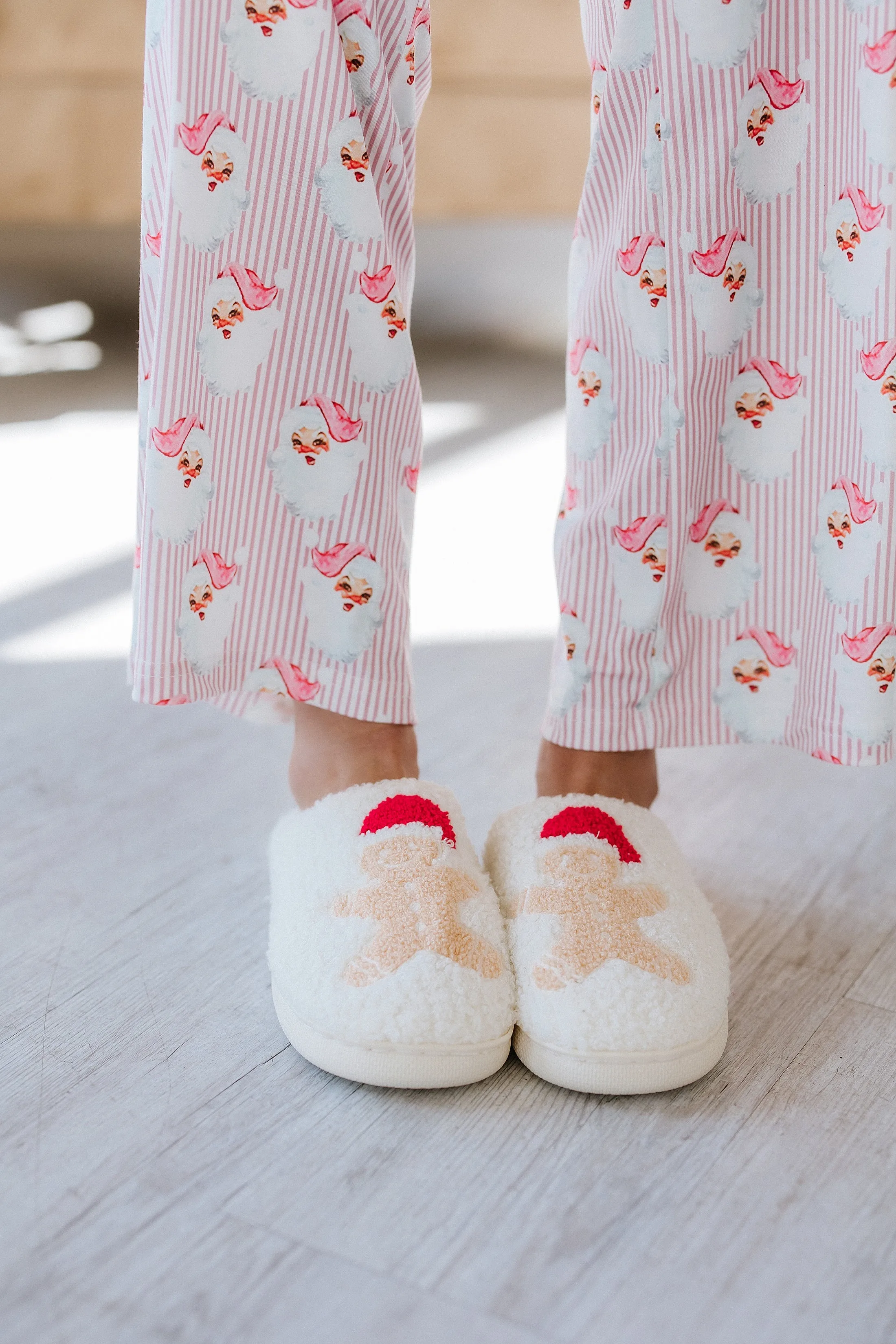 Gingerbread Man Plush Slippers