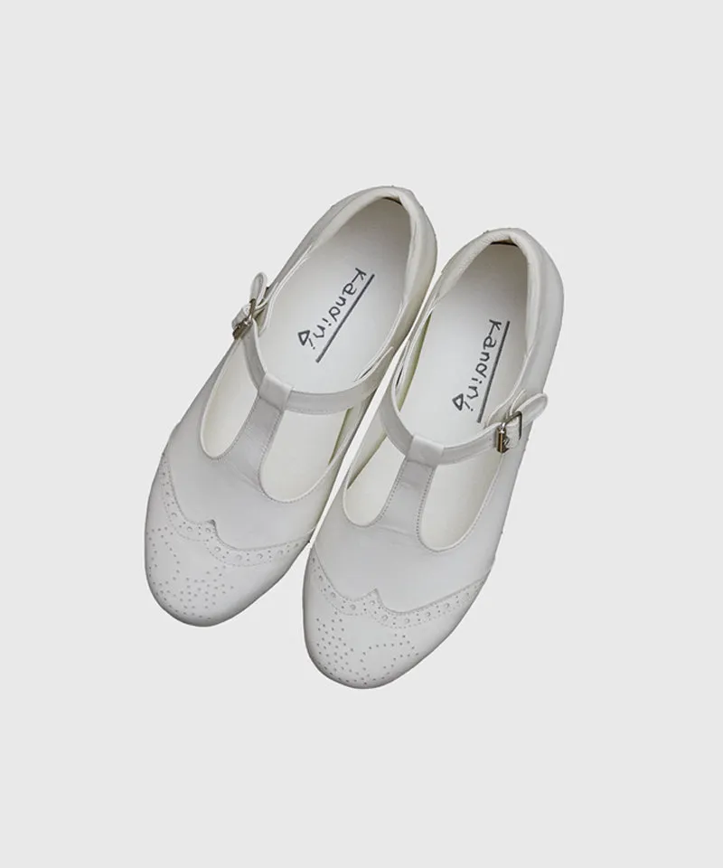 KANDINI T-Strap Maryjane Loafer - Ivory