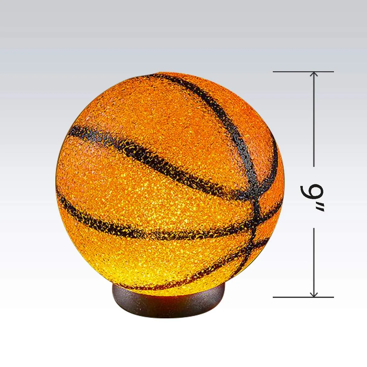 Kicko Sparkle Basketball Lamp - 1 Piece - B-Ball Shaped Lamp with Sturdy Plastic Base