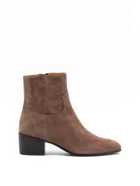 Lyn Ankle Boots in Beige Suede