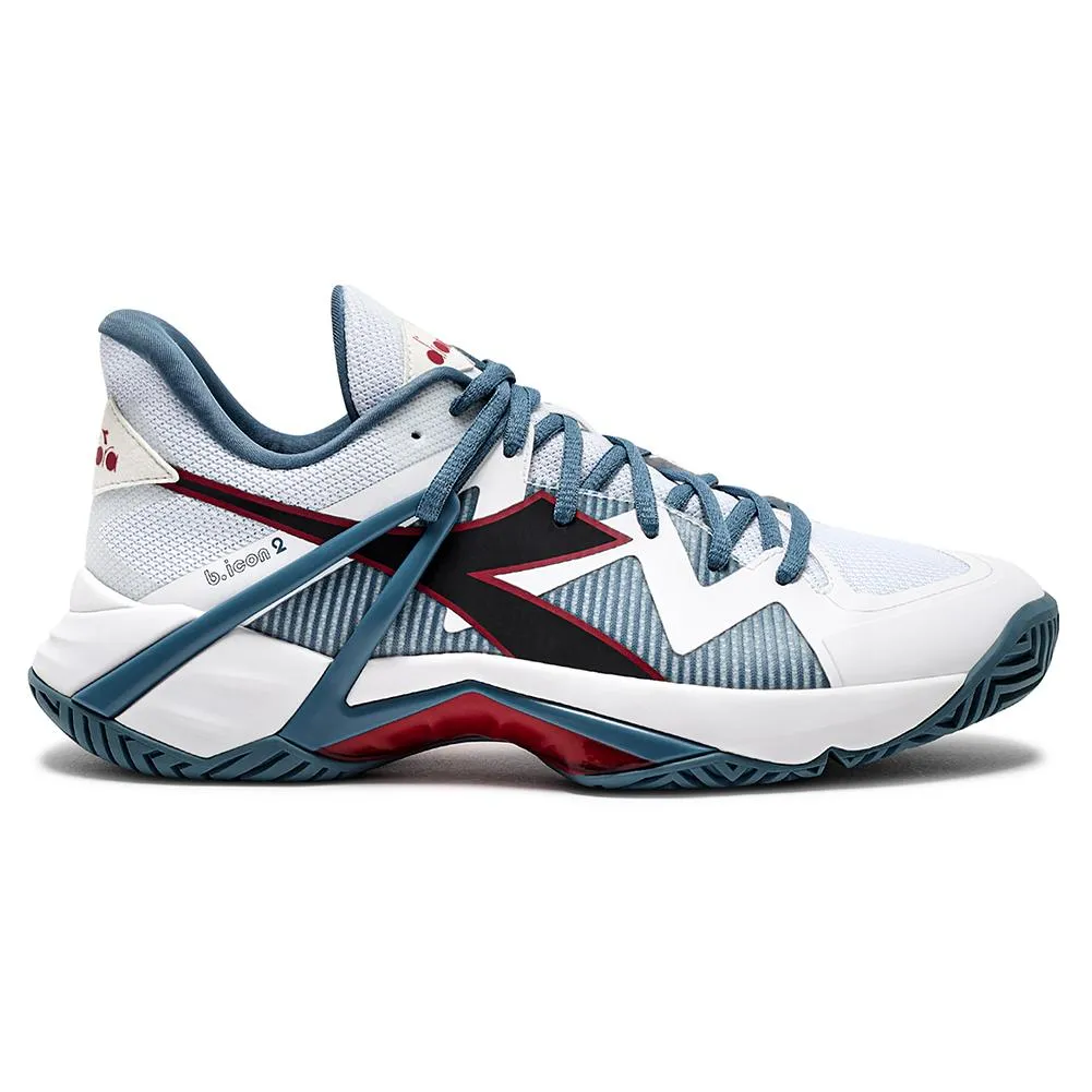 Men's B.Icon 2 AG Tennis Shoes White and Oceanview