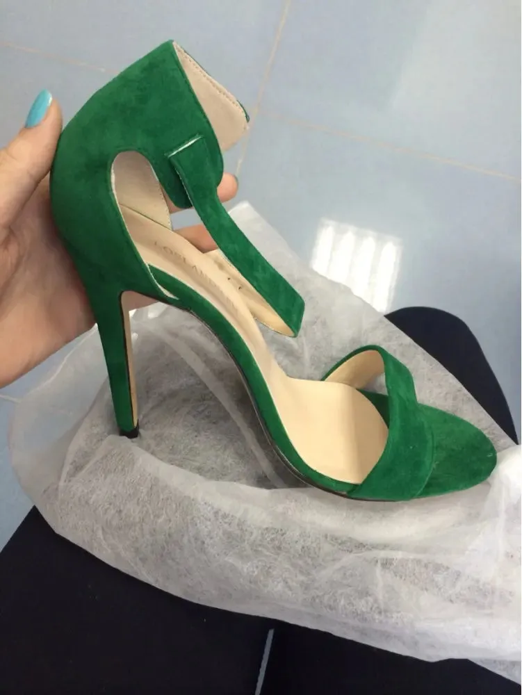 Open Toe Ankle Strap High Heels