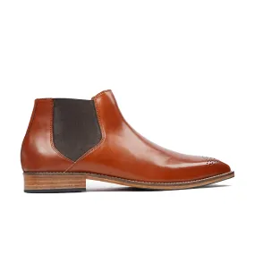 Sergiochel - Men's Tan Calf Leather Chelsea Boot