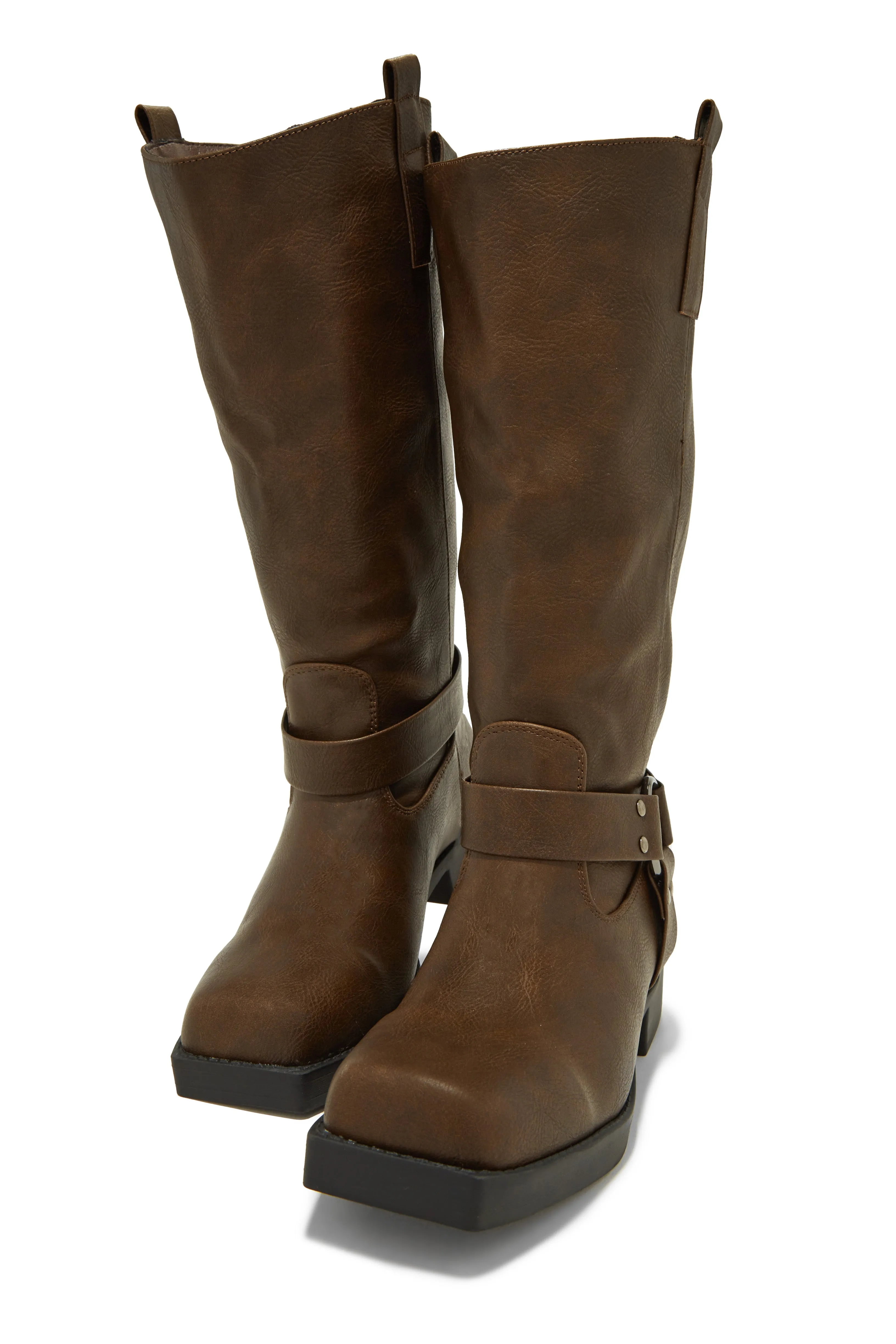 Silvanna Moto Boots - Brown