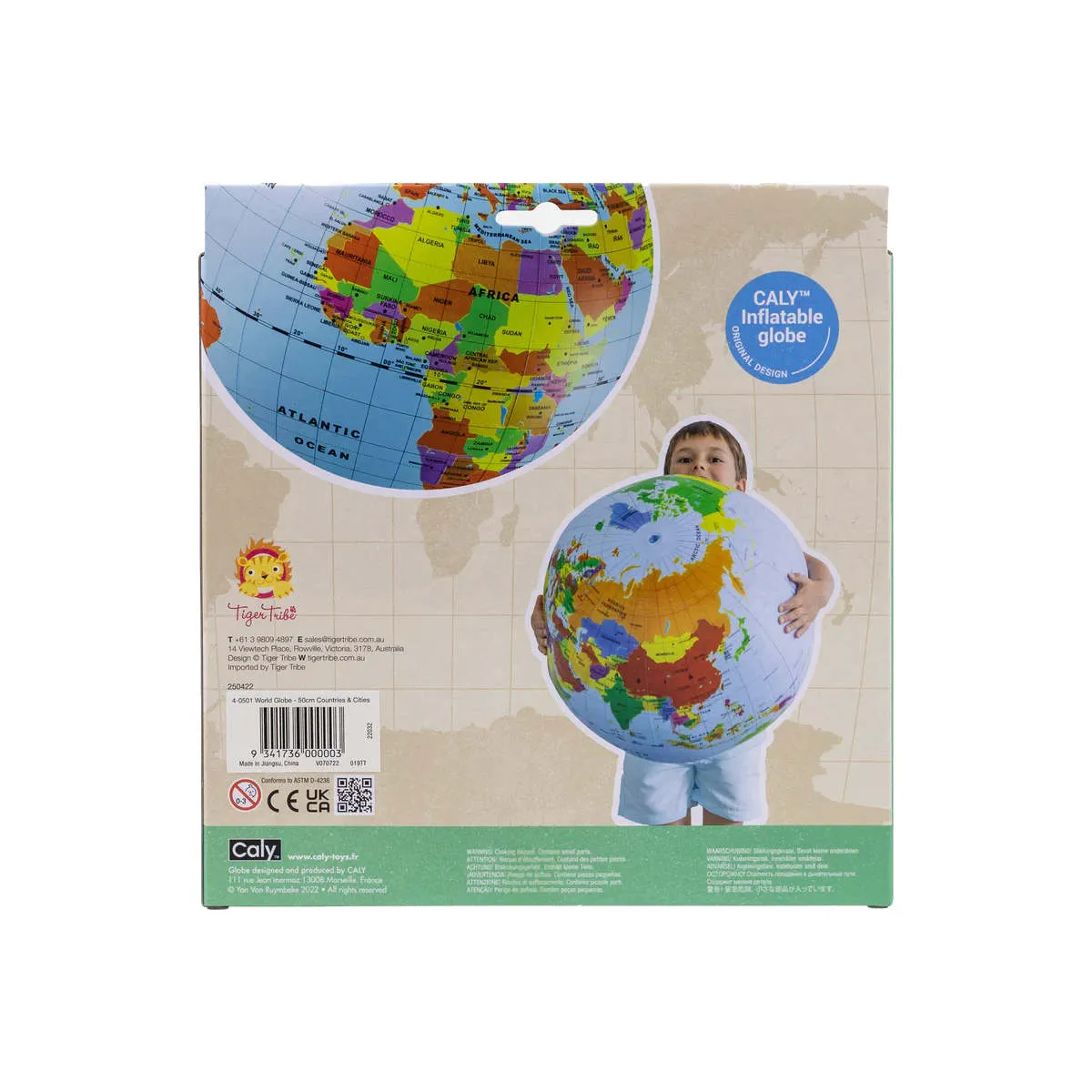 Tiger Tribe Inflatable World Globe 50cm