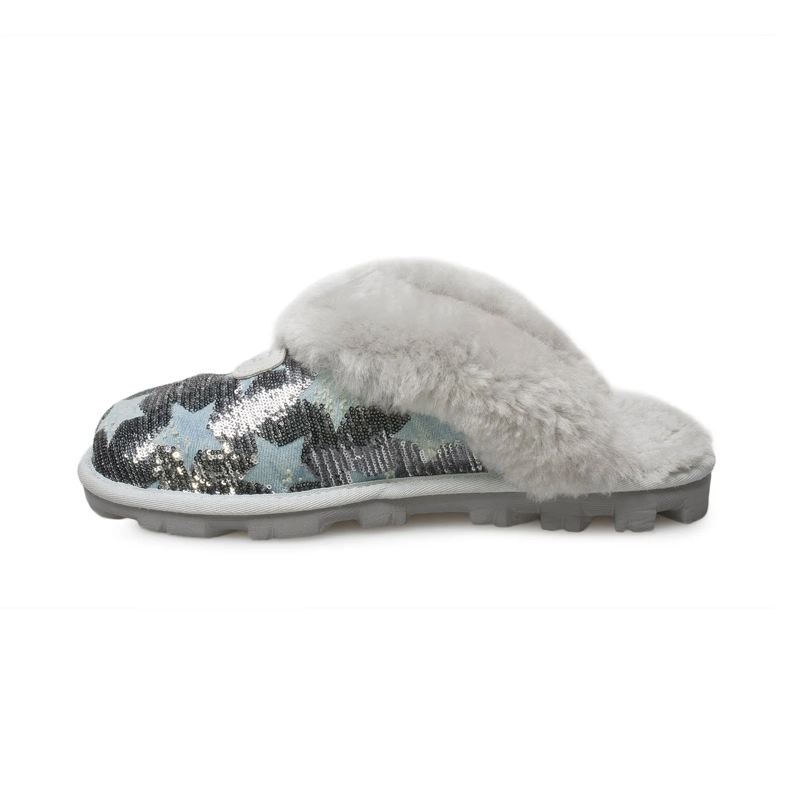 UGG Coquette Sequin Stars Grey Violet Slippers - Women's